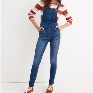 Madewell Skinny Overalls Santiago Wash Sz M
